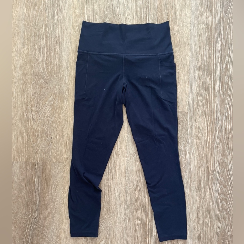 Athleta Salutation Stash Leggings- Navy